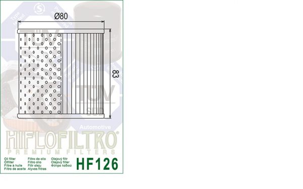 Hi Flo Filtro Motorcycle Oil Filter HF125