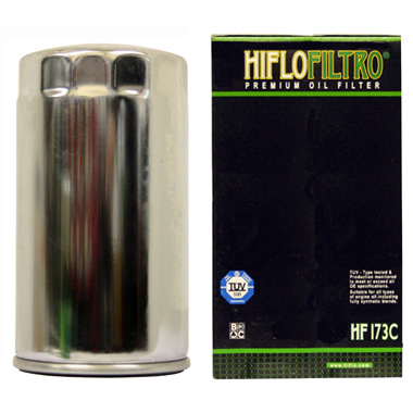 Hi Flo Filtro Motorcycle Oil Filter HF173 C Chrome