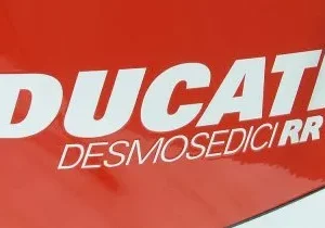 RG White Aero Crash Protectors for Ducati Desmosedici