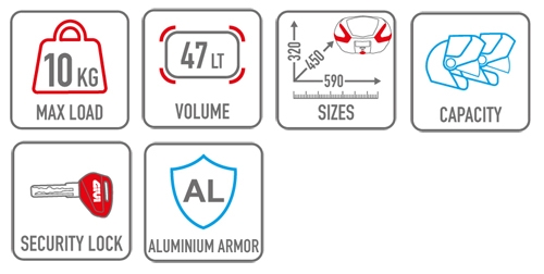 Givi V47NNT Monokey Top Case 47 Litre Black