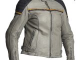 Halvarssons Eagle Lady Leather Motorcycle Jacket Black Grey