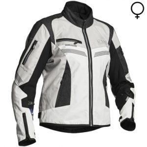 Lindstrands Zhiva Lady Textile Motorcycle Jacket Grey White