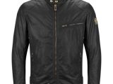 Belstaff Ariel Waxed Cotton Motorcycle Jacket Black