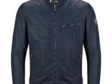 Belstaff Ariel Waxed Cotton Motorcycle Jacket Navy Blue