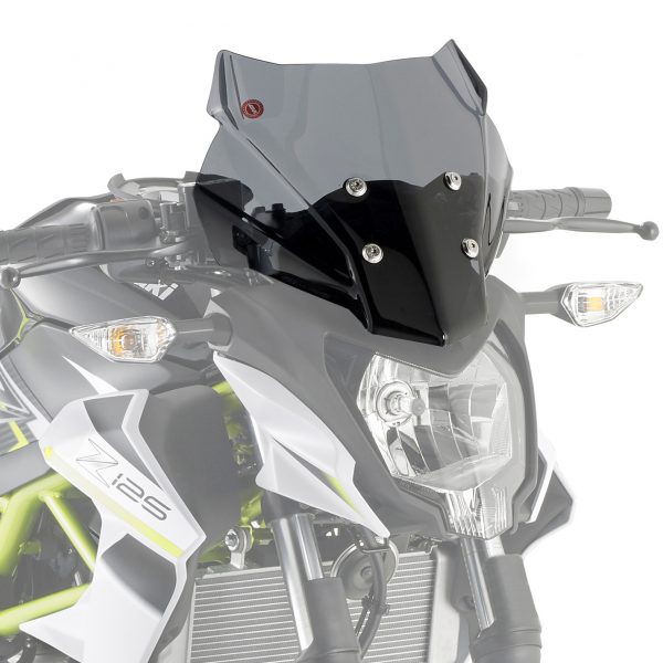 Givi 4125S Motorcycle Screen Kawasaki Z125 2019 on Smoke