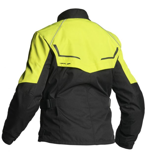 Lindstrands Halden Textile Motorcycle Jacket Black Yellow