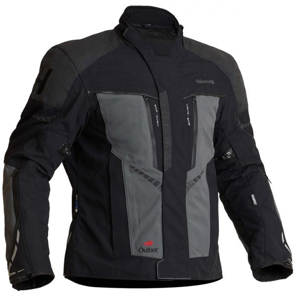 Halvarssons Vansbro Laminated Motorcycle Jacket Black Grey