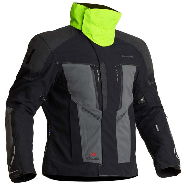 Halvarssons Vansbro Laminated Motorcycle Jacket Black Grey