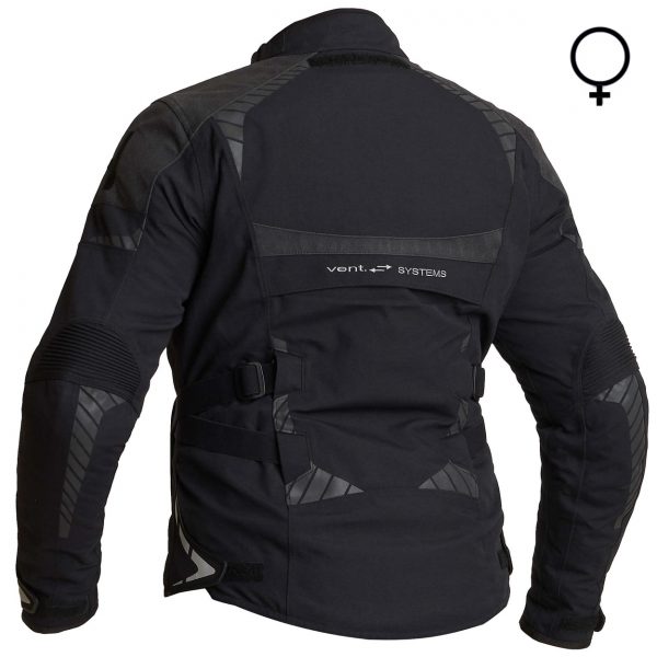 Halvarssons Vimo Ladies Laminate Motorcycle Jacket Black