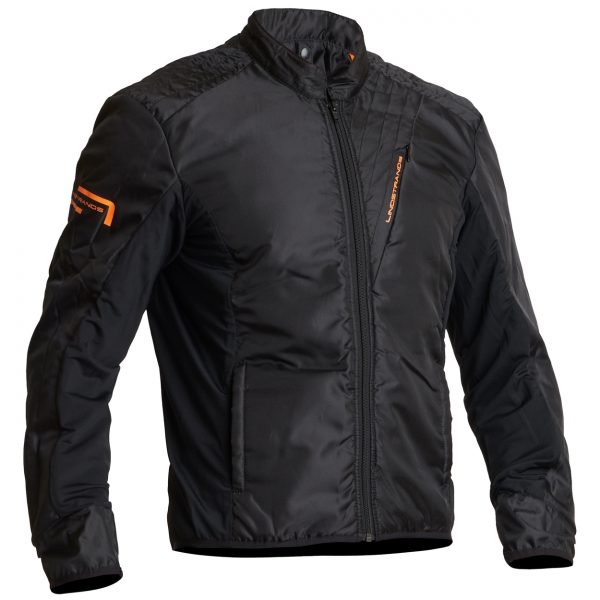 Lindstrands Sunne Laminate Motorcycle Jacket Black Orange