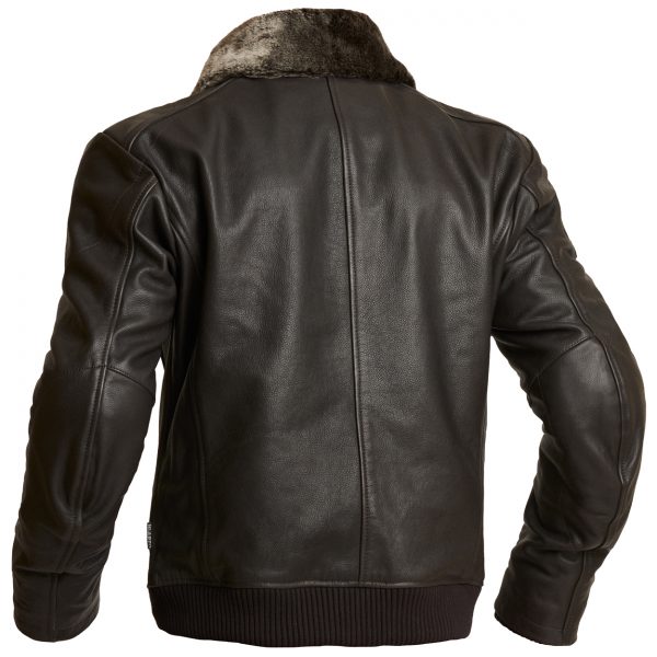 Halvarssons Torsby Classic Leather Motorcycle Jacket Brown