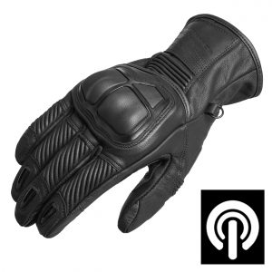 Lindstrands Bada Leather Motorcycle Gloves Black