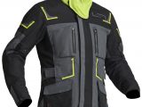 Lindstrands Myrvik Textile Motorcycle Jacket Grey Black Yellow