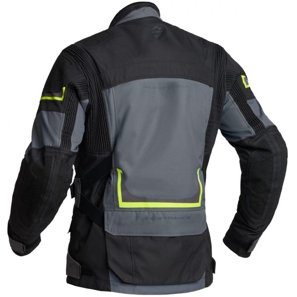 Lindstrands Myrvik Textile Motorcycle Jacket Grey Black Yellow