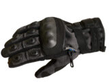 Lindstrands Siljan Leather Mesh Motorcycle Gloves Black Grey