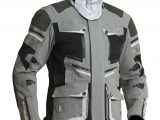 Lindstrands Sunne Laminate Motorcycle Jacket Black Grey