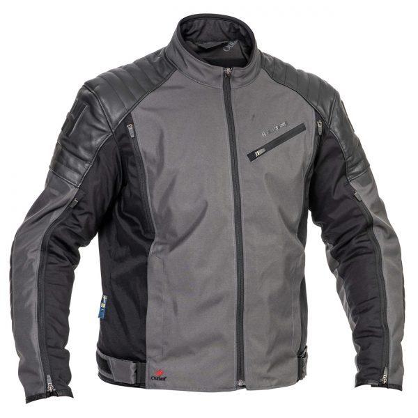 Halvarssons Solberg Textile Motorcycle Jacket Dark Grey Black