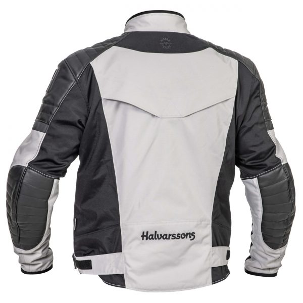 Halvarssons Solberg Textile Motorcycle Jacket Light Grey Black