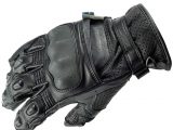 Lindstrands Holen Leather Motorcycle Gloves Black