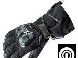 Lindstrands Hede Leather Waterproof Motorcycle Gloves Black