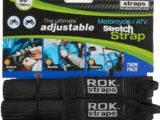 Rok Straps Adjustable Motorcycle Straps Cruiser Black