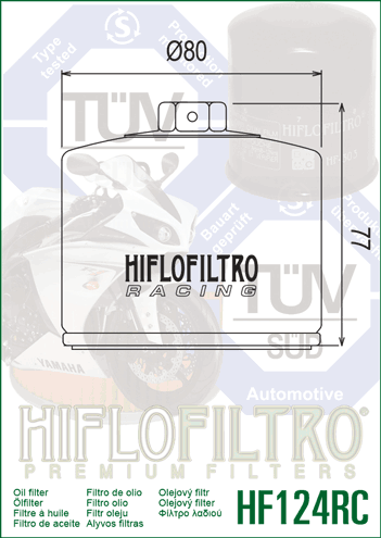 Hi Flo Filtro Motorcycle Oil Filter HF124RC