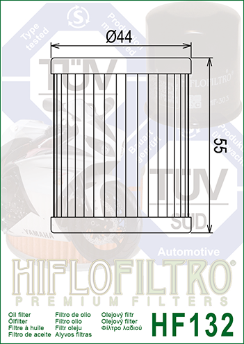 Hi Flo Filtro Motorcycle Oil Filter HF132