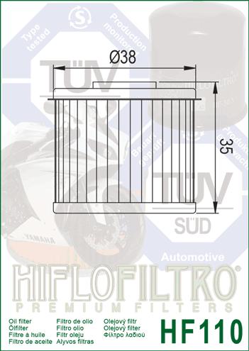 Hi Flo Filtro Motorcycle Oil Filter HF110
