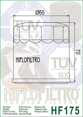 Hi Flo Filtro Motorcycle Oil Filter HF175