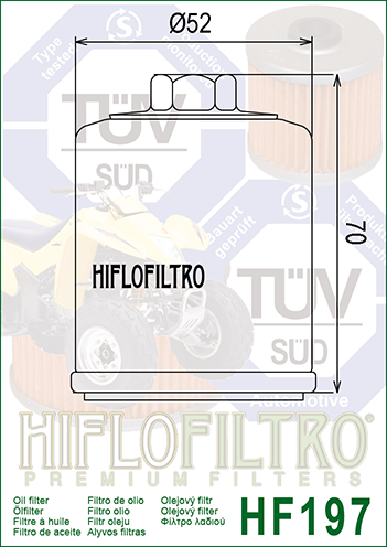 Hi Flo Filtro Motorcycle Oil Filter HF197
