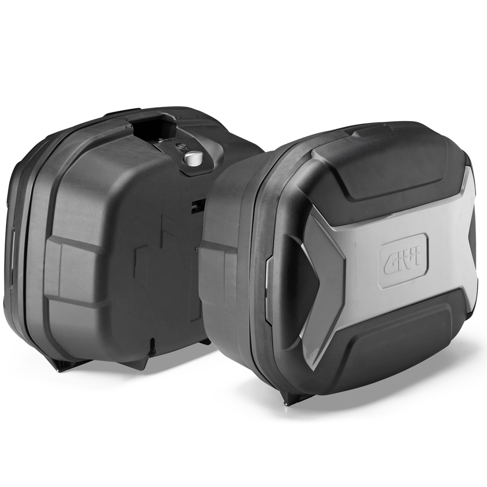 Givi TRK35BN Trekker Lite 35 Litre Monokey Panniers Black Silver Pair